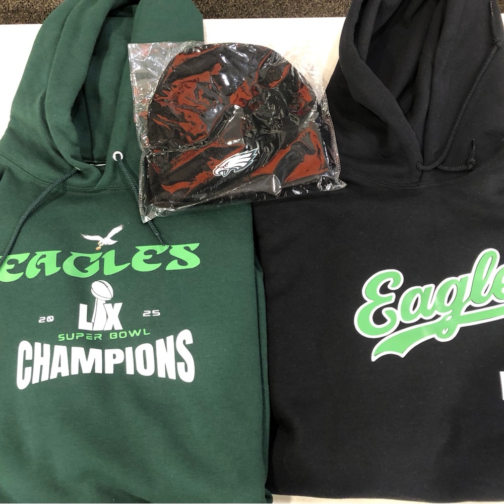 Philadelphia Super Bowl Champions Hoodies & Beanie - Green & Black